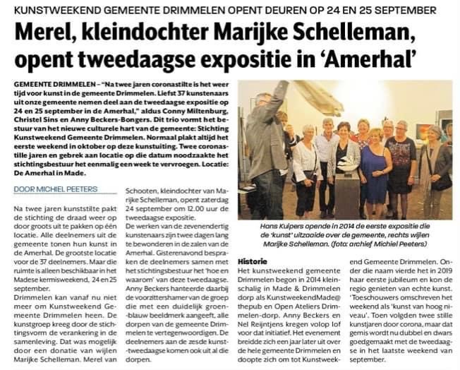 kleindochter marijke schelleman opent expositie